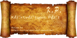 Körtvélyesi Pál névjegykártya