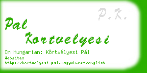 pal kortvelyesi business card